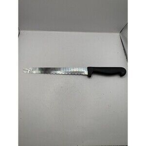 The T.V. Knife Surgical Stainless Slicer 8” Blade Serrated Black Handle